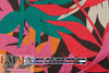 Italian 'field of leaves' cotton voile - clementine/teal/orchid .875 yds