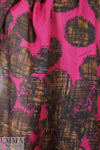 Mani1a Grace silk/cotton voile woven - magenta/mocha 1.5 yds