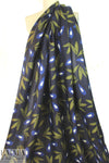 Italian viscose/silk voile woven - leafy graphic 1.75 yds