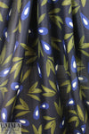 Italian viscose/silk voile woven - leafy graphic 1.75 yds