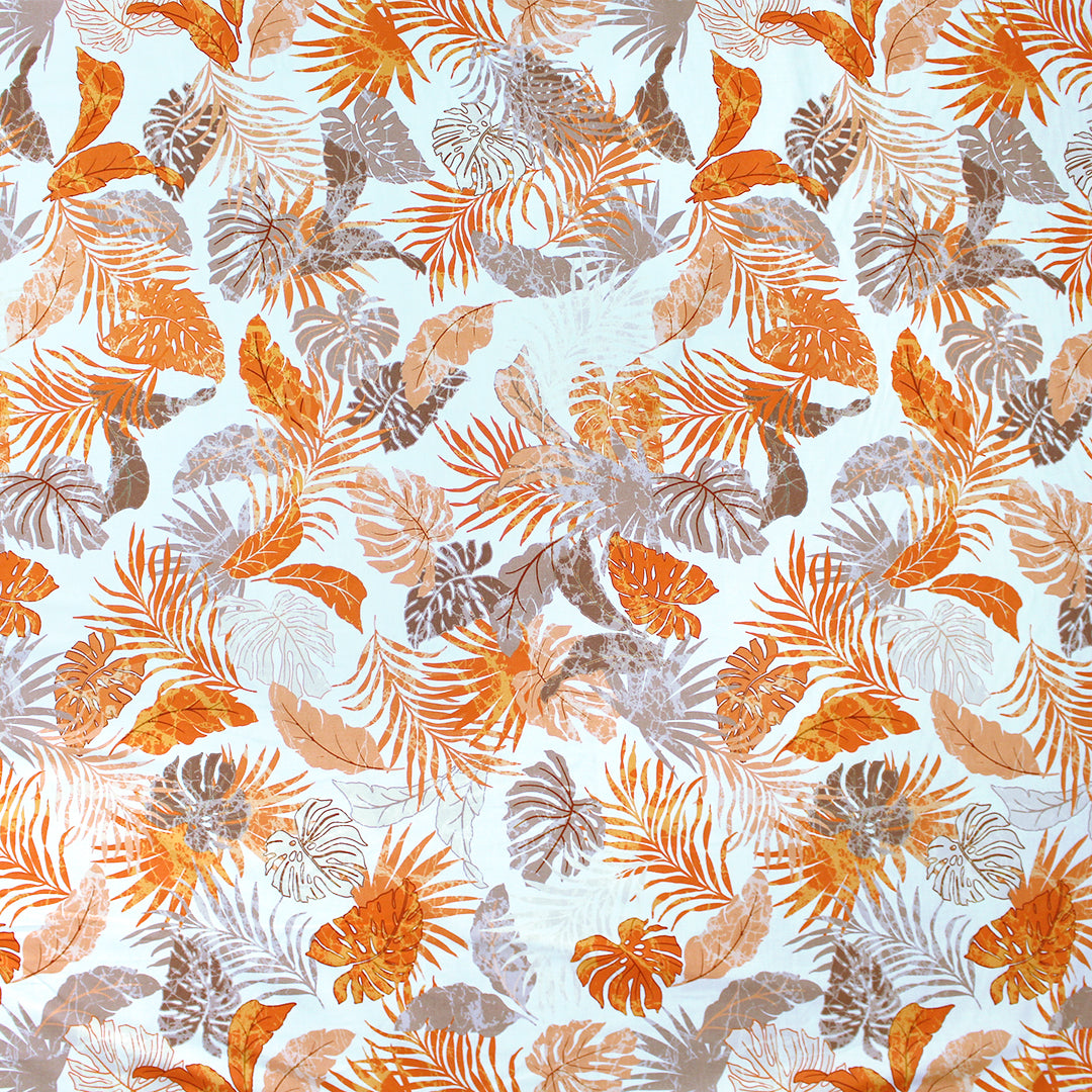 Italian 'tangerine tropics' cotton voile 1 yard