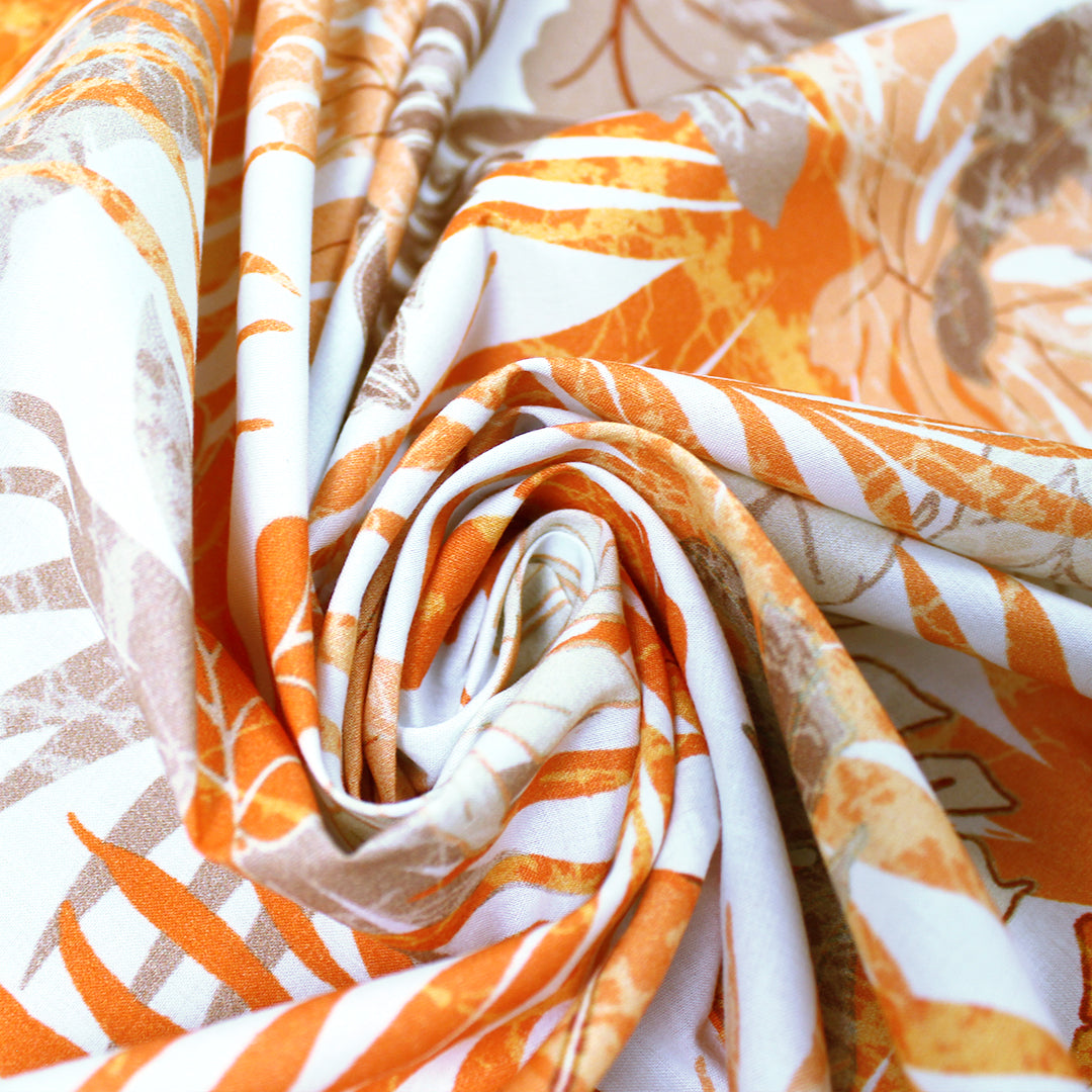 Italian 'tangerine tropics' cotton voile 1 yard