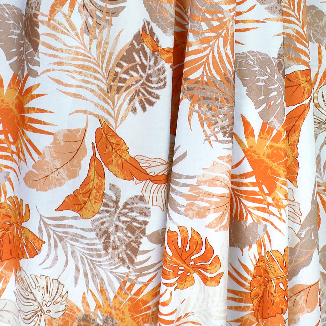 Italian 'tangerine tropics' cotton voile 1 yard