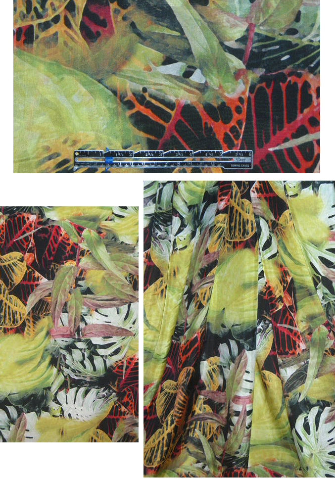 Italian tropical paradise silk voile 1.33 yds