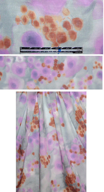 J. Crew lilac/nutmeg/cloud watercolor cotton voile 1.875 yds