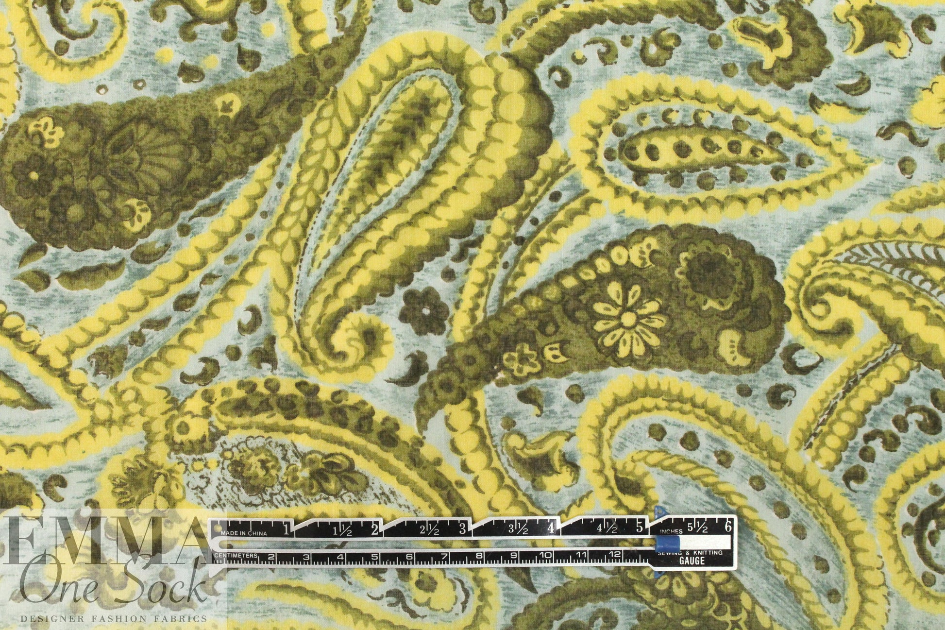 CA designer decorative paisley cotton voile