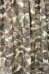 French etchy earthtones graphic cotton voile