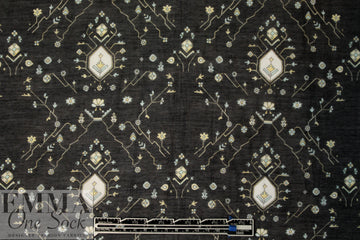 Caroline C0nstas 'deco doodle' cotton/silk voile - black 1 yard