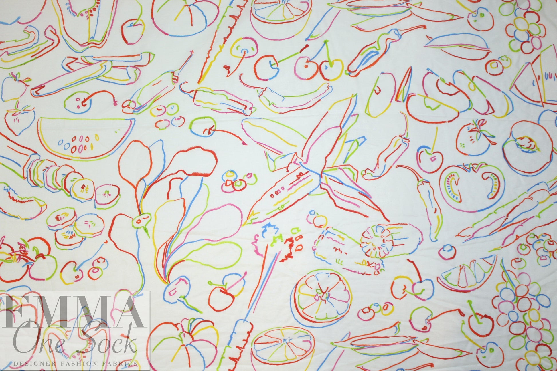 famous designer silk/cotton voile print - summer harvest 2 yd