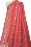 Caroline C0nstas 'deco doodle' cotton/silk voile - red