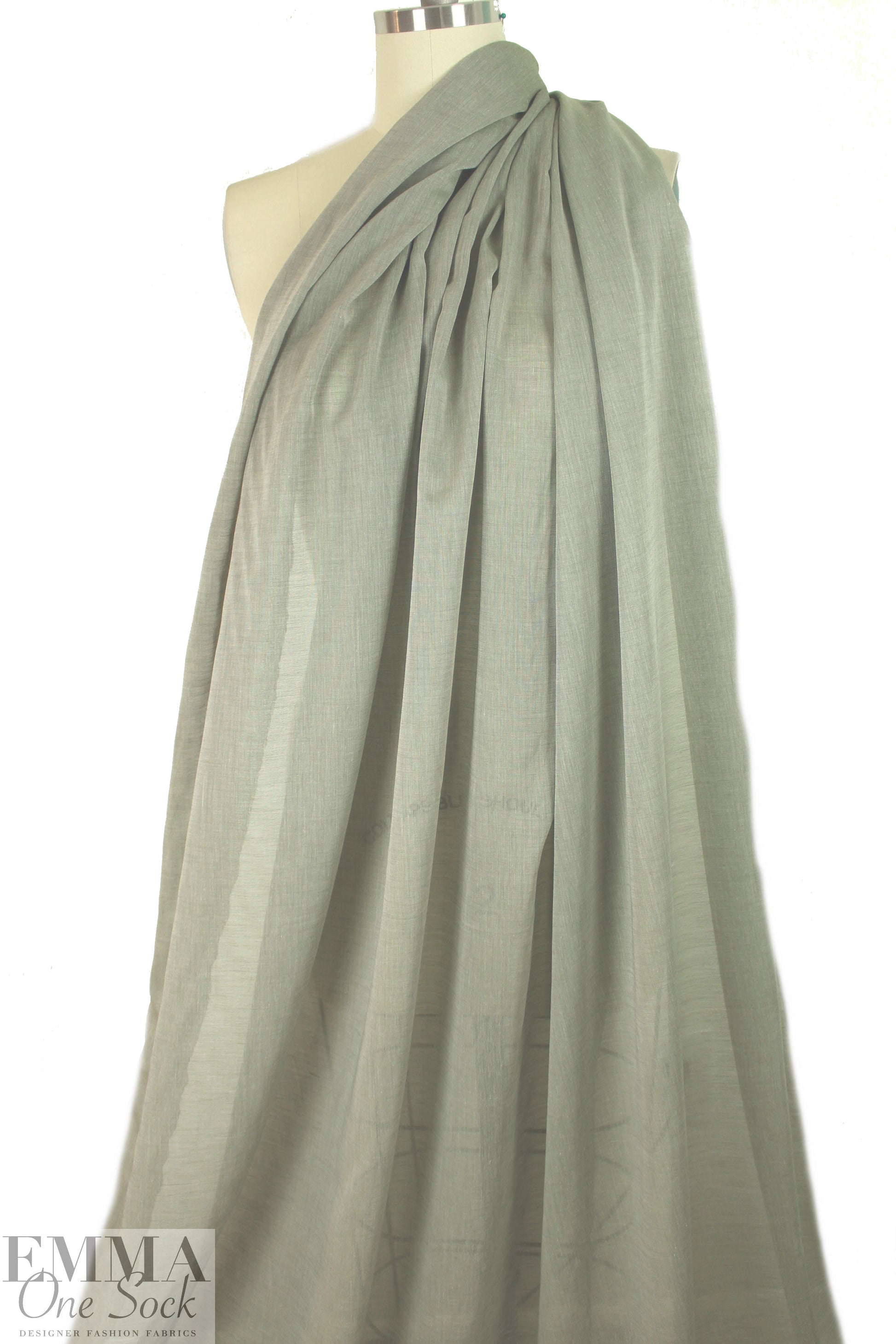 Richard Ty1er Italian cotton voile - soft dusty sage 1 yard