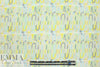 NY designer lemon/mint shapes silk/cotton voile