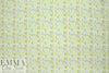 NY designer lemon/mint shapes silk/cotton voile 1.75 yd