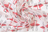 Mi11y 'kissing flamingos' cotton/silk voile