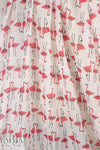 Mi11y 'kissing flamingos' cotton/silk voile