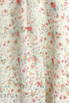 CA designer 'little floral study' semi-sheer rayon georgette 1.5 yd