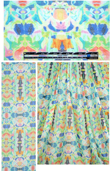 Mi11y digital totem print cotton/silk voile