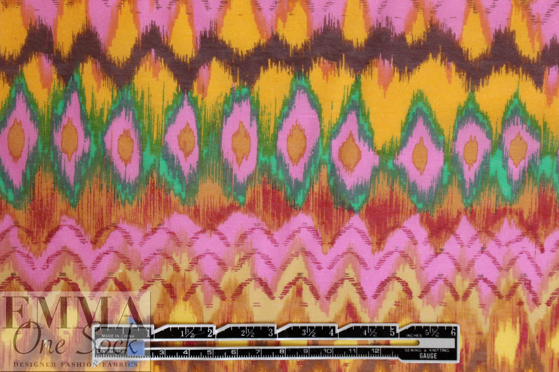 CA designer vivid graphic stripes silk/cotton voile