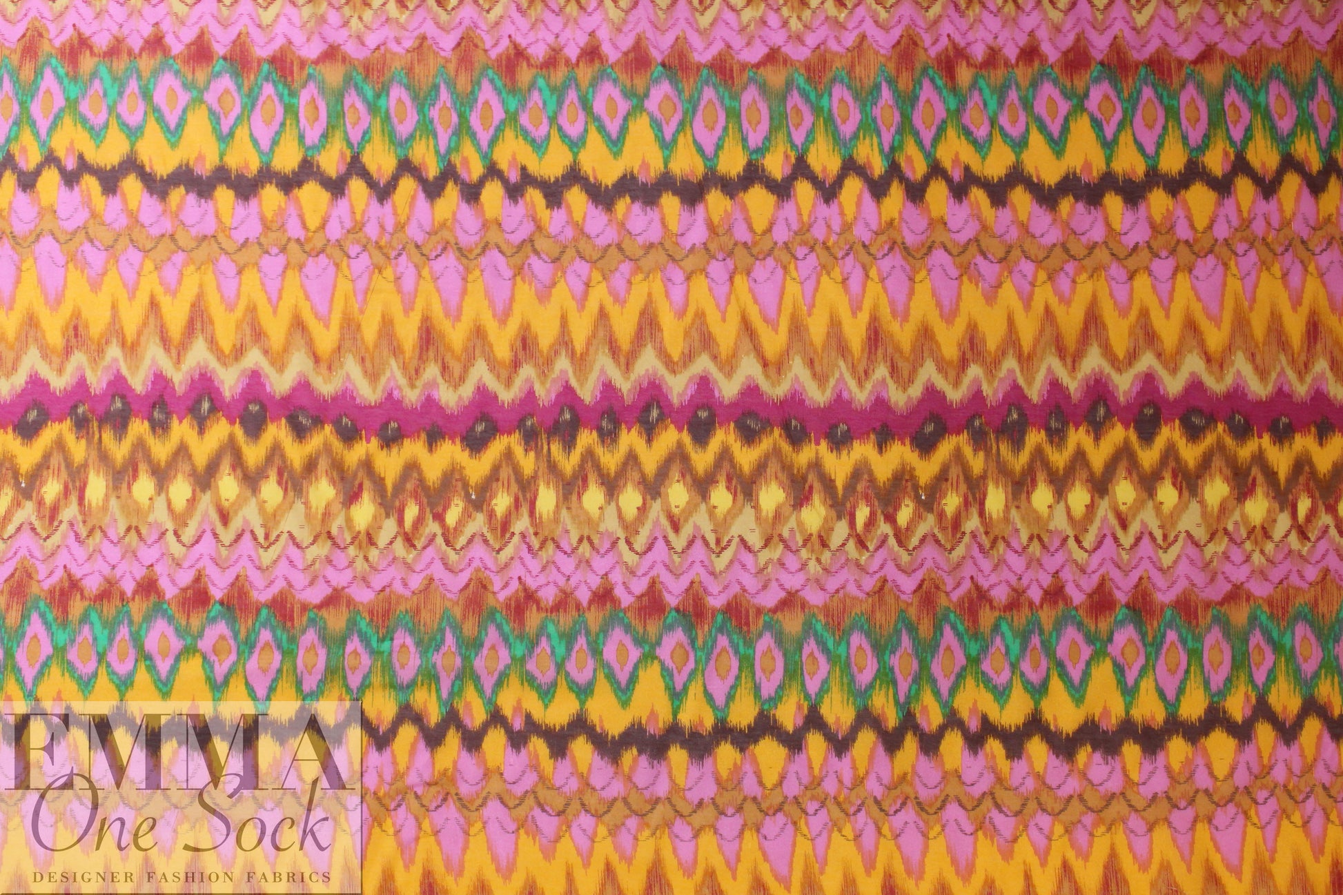 CA designer vivid graphic stripes silk/cotton voile .75 yds