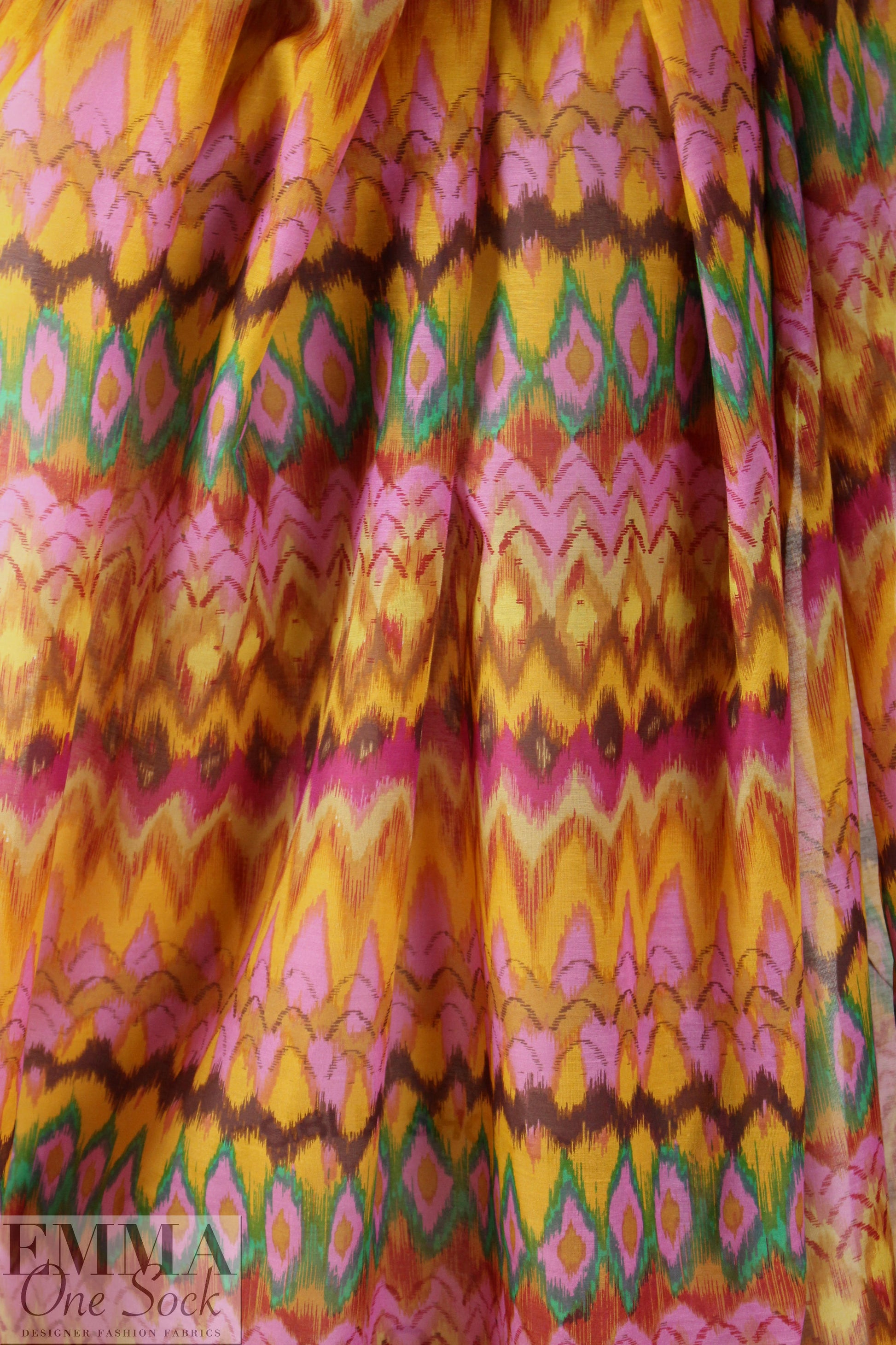 CA designer vivid graphic stripes silk/cotton voile .75 yds