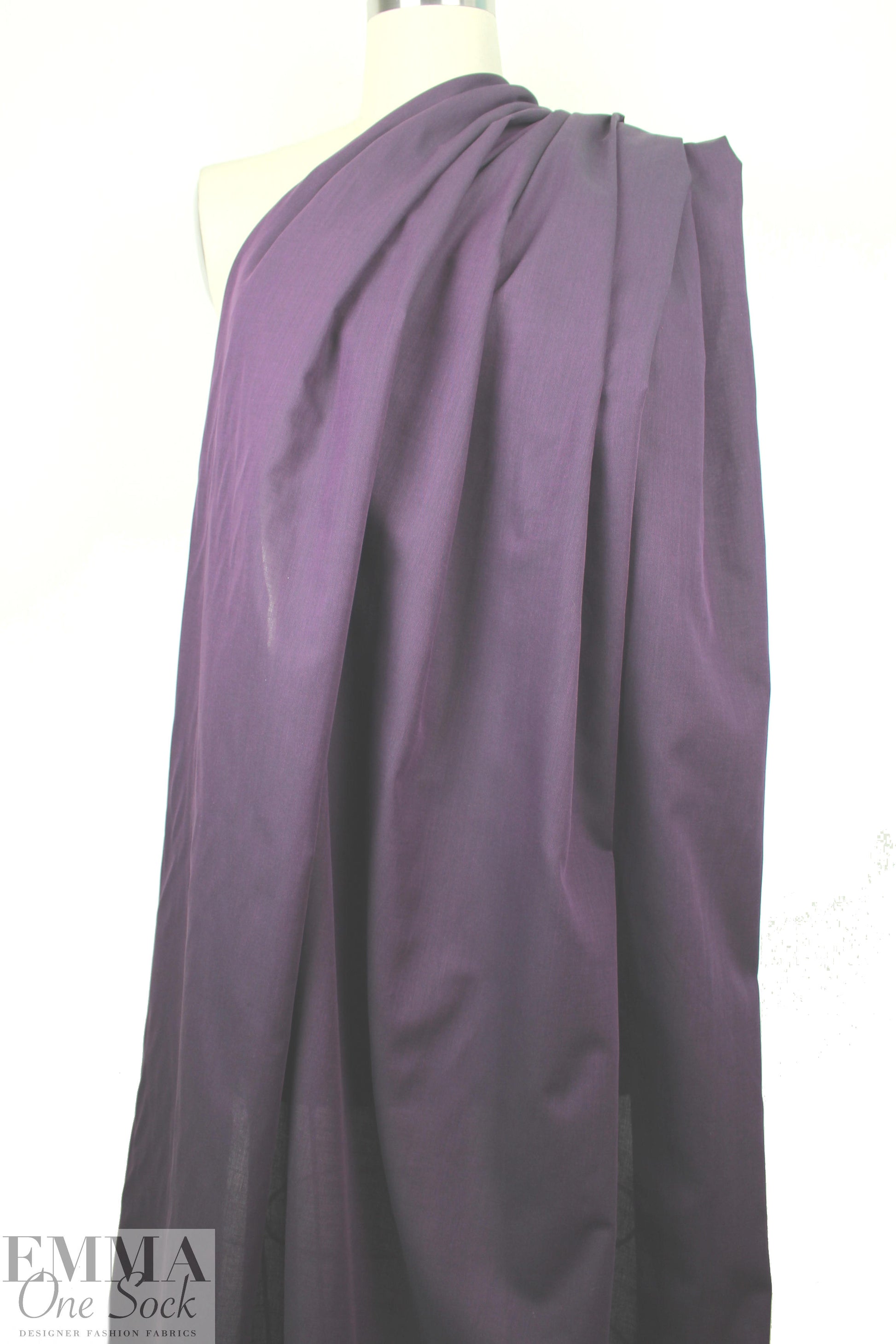 organic cotton  dobby voile - mulberry 1.625 yd
