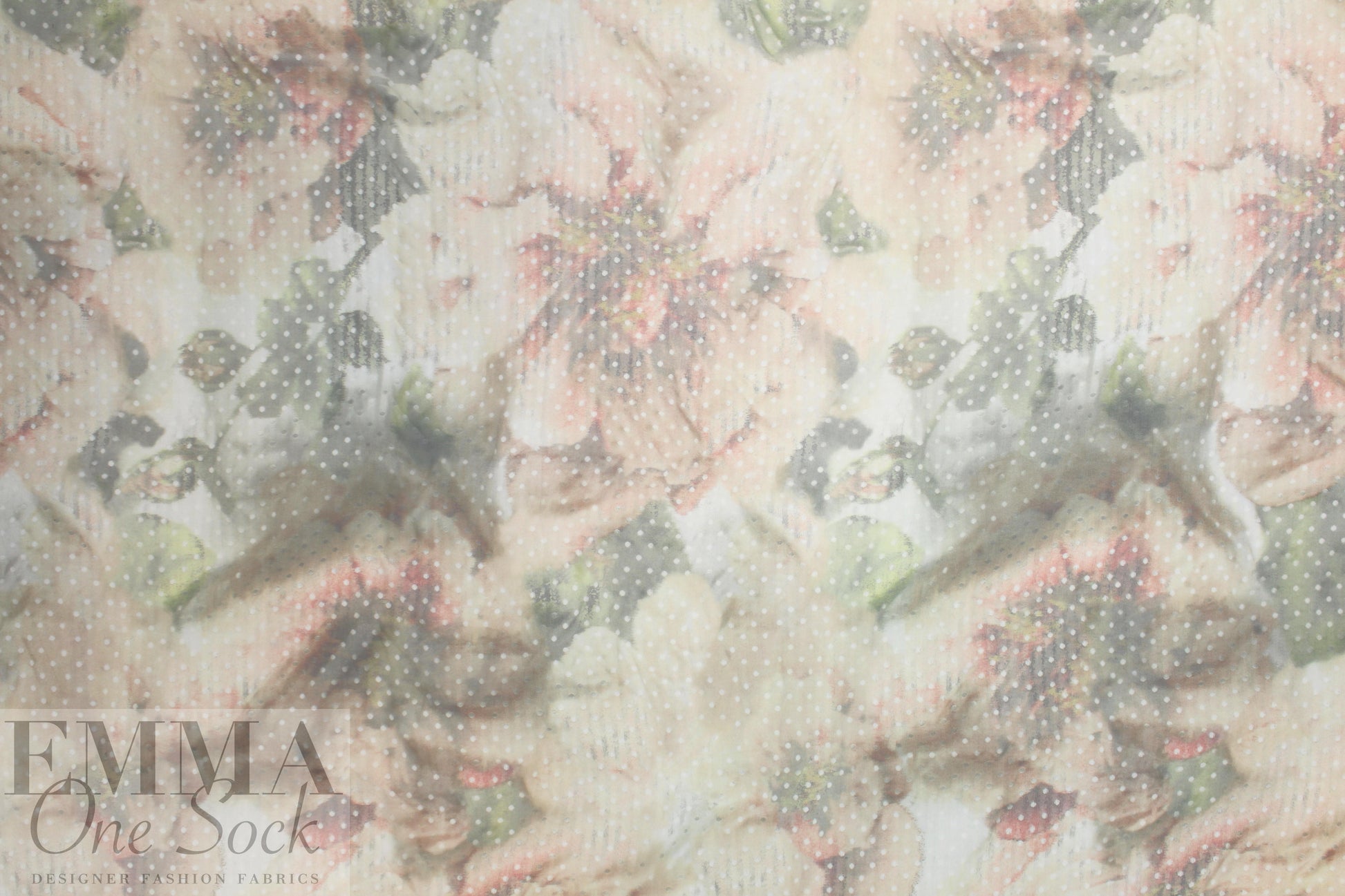 Italian 'garden whispers' designer silk chiffon