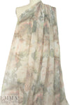 Italian 'garden whispers' designer silk chiffon
