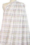 Italian summer plaid print cotton/silk voile