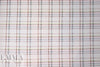 Italian summer plaid print cotton/silk voile