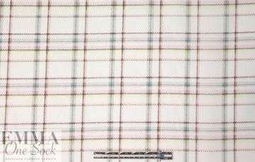 Italian summer plaid print cotton/silk voile 1.75 yds
