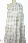 Italian summer plaid print cotton/silk voile
