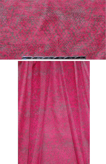 Tamara Me11on fuschia reptile cotton/silk voile 1.875 yd