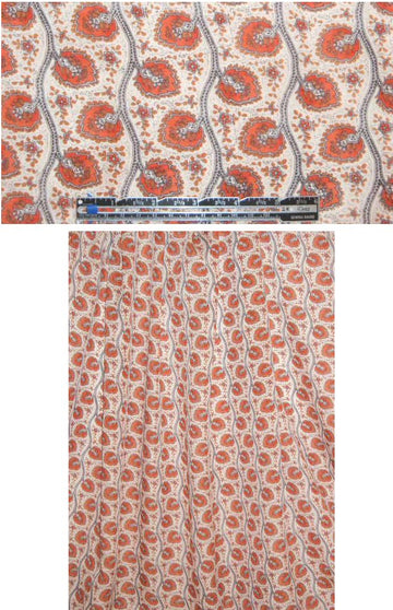 Tamara Me11on tangerine leaf cotton/silk voile
