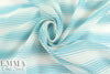Italian silk/cotton yarn-dye aqua stripe voile