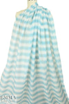 Italian silk/cotton yarn-dye aqua stripe voile