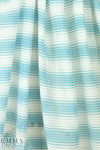 Italian silk/cotton yarn-dye aqua stripe voile
