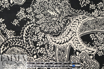 Italian decorative paisley cotton voile