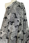 Italian decorative paisley cotton voile