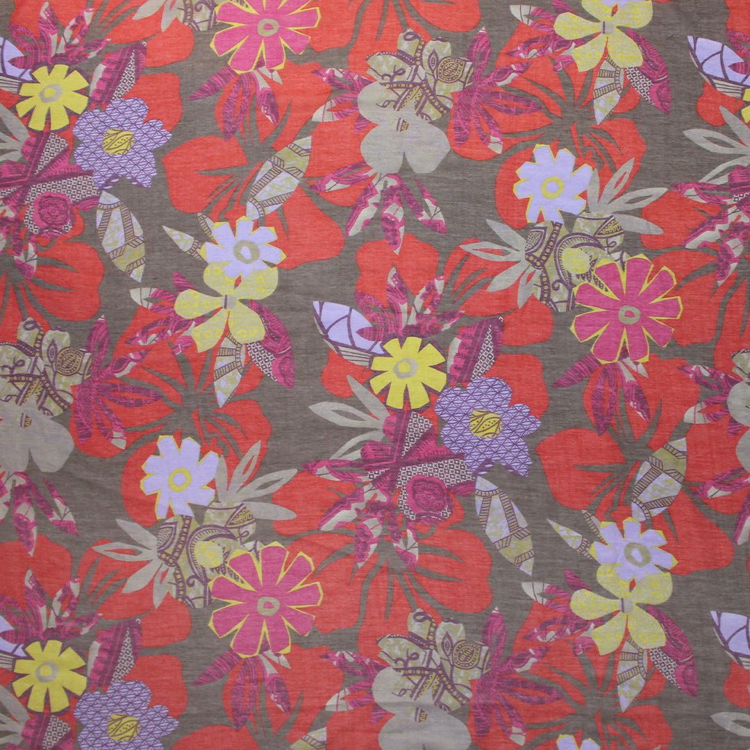 French 'sweet potpourri' cotton/silk voile 1.625 yd