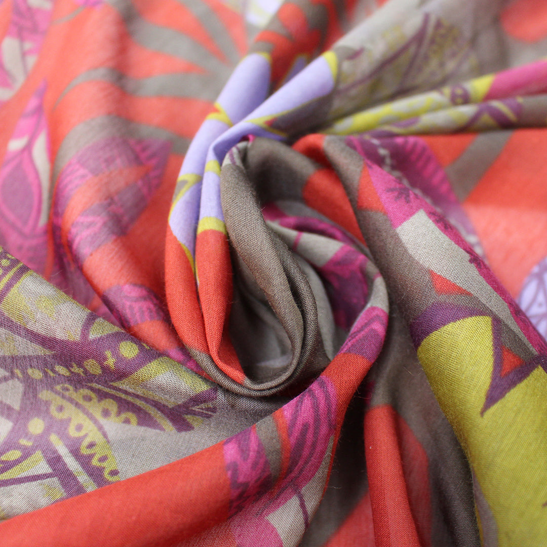 French 'sweet potpourri' cotton/silk voile 1.625 yd