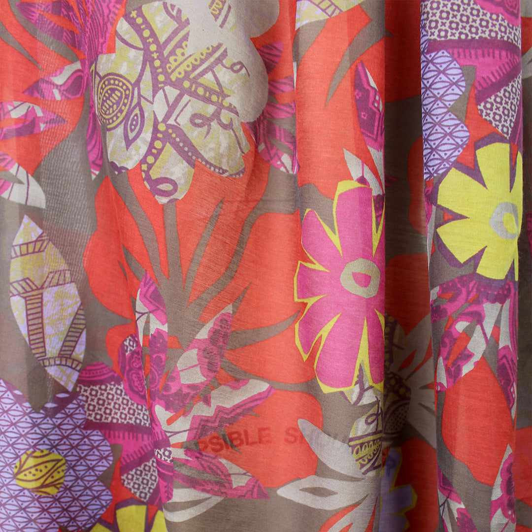 French 'sweet potpourri' cotton/silk voile 1.625 yd