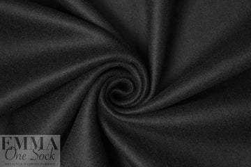 famous designer virgin wool coating - jet black 1.875 yd