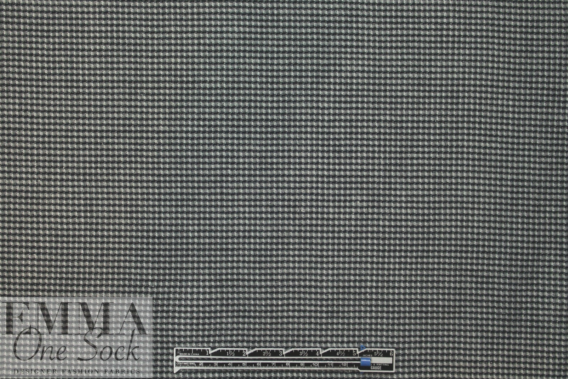 CA designer cotton blend black/natural waffle weave