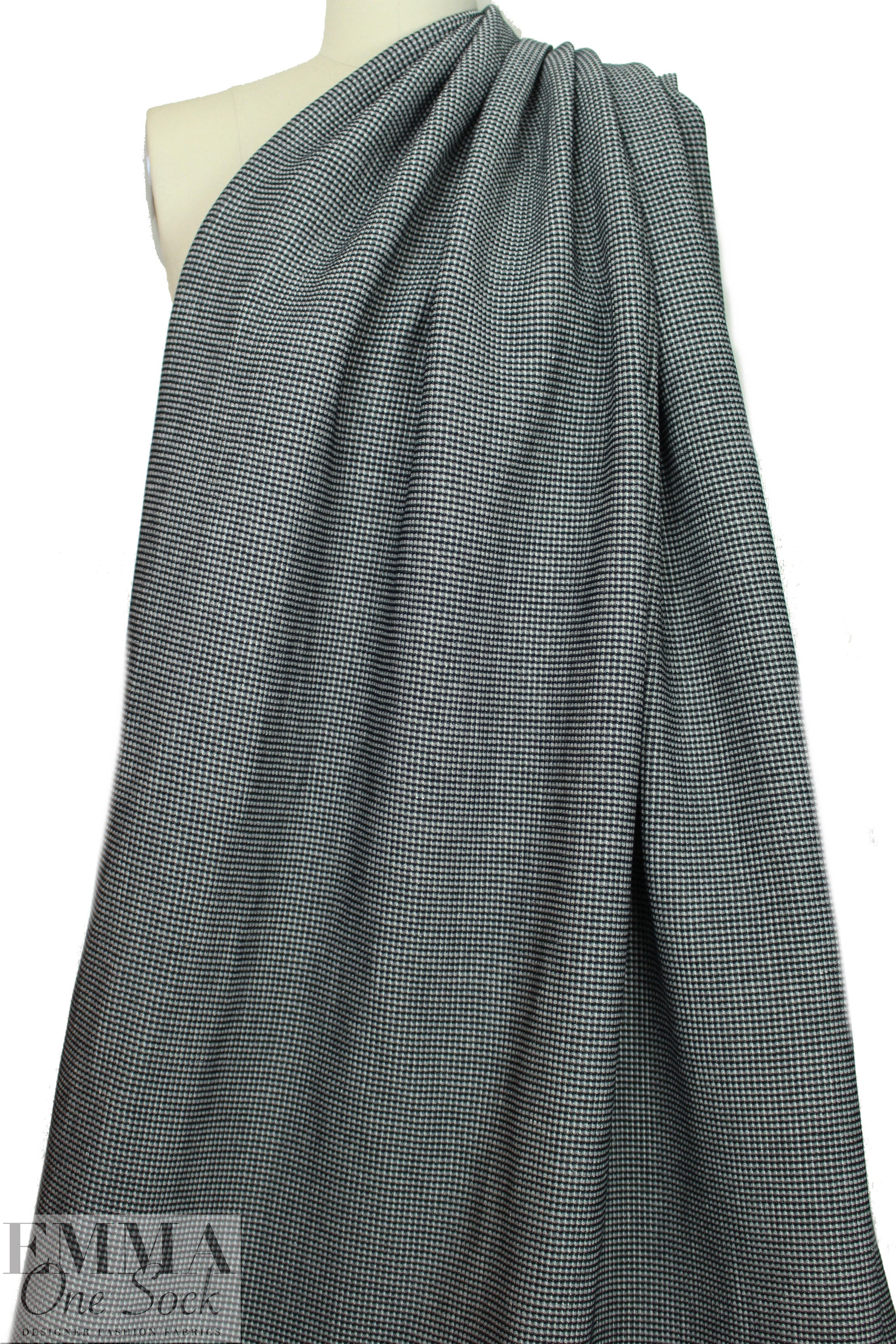 CA designer cotton blend black/natural waffle weave