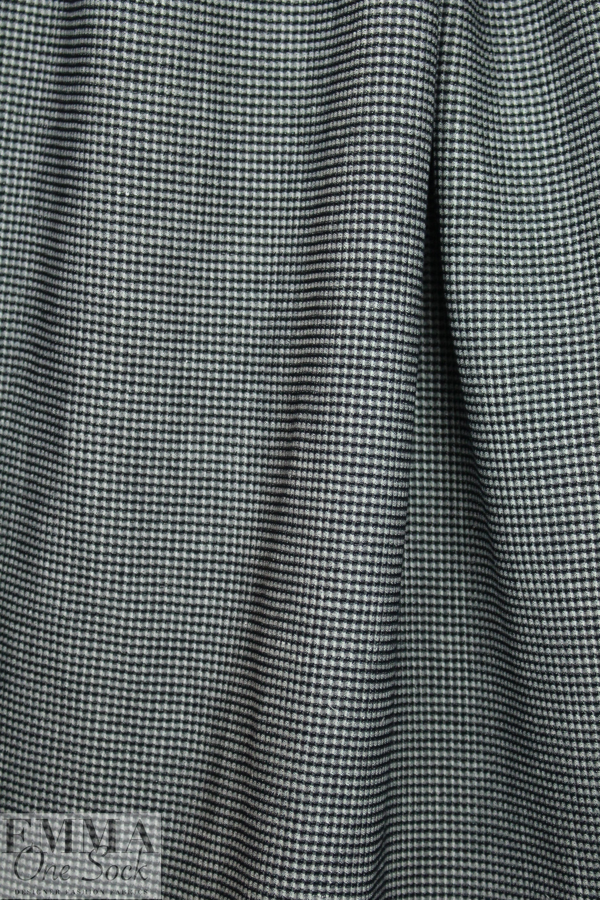 CA designer cotton blend black/natural waffle weave