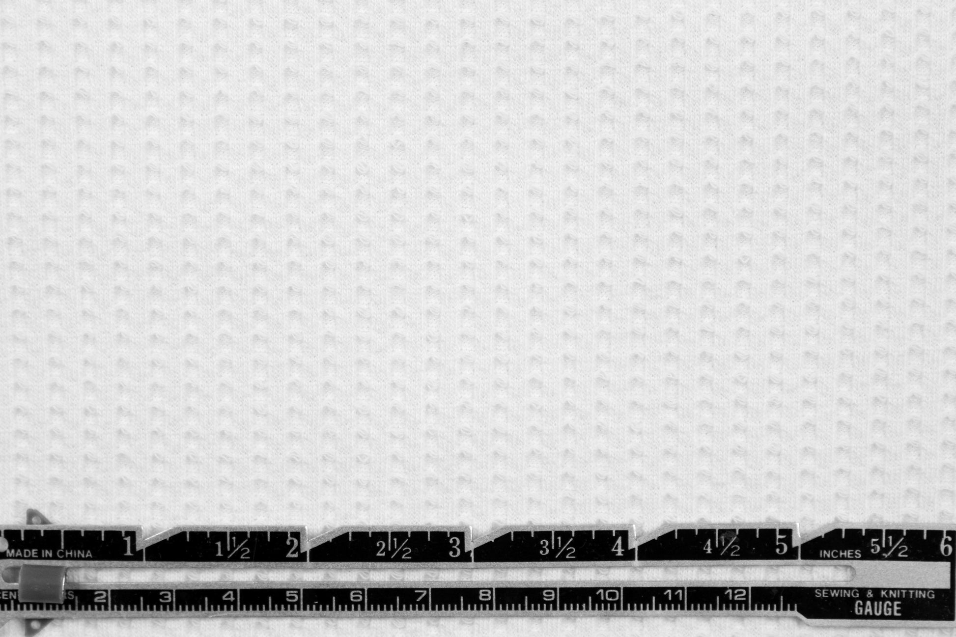 Dutch cotton waffle knit - white - Oeko-Tex certified 1 yard