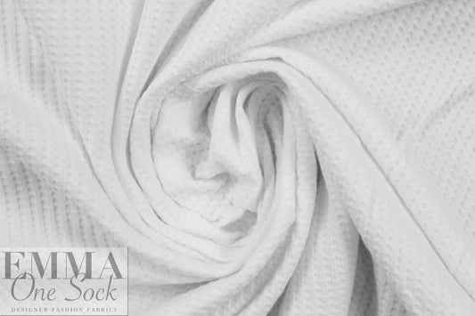 Dutch cotton waffle knit - white - Oeko-Tex certified
