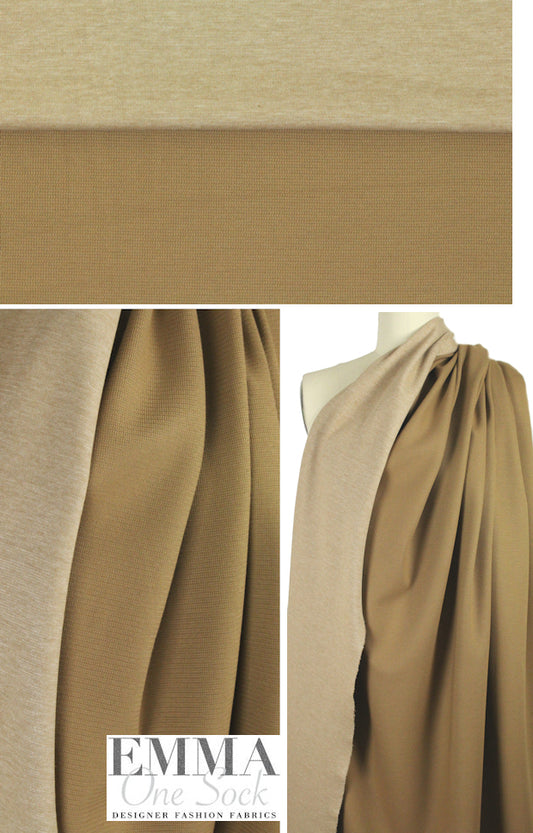 The0ry two-tone waffle double-sided knit - camel