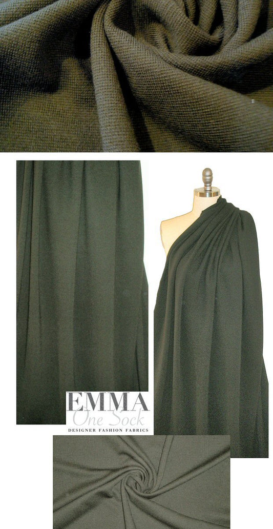 The0ry wool/spandex thick waffle knit - deep loden