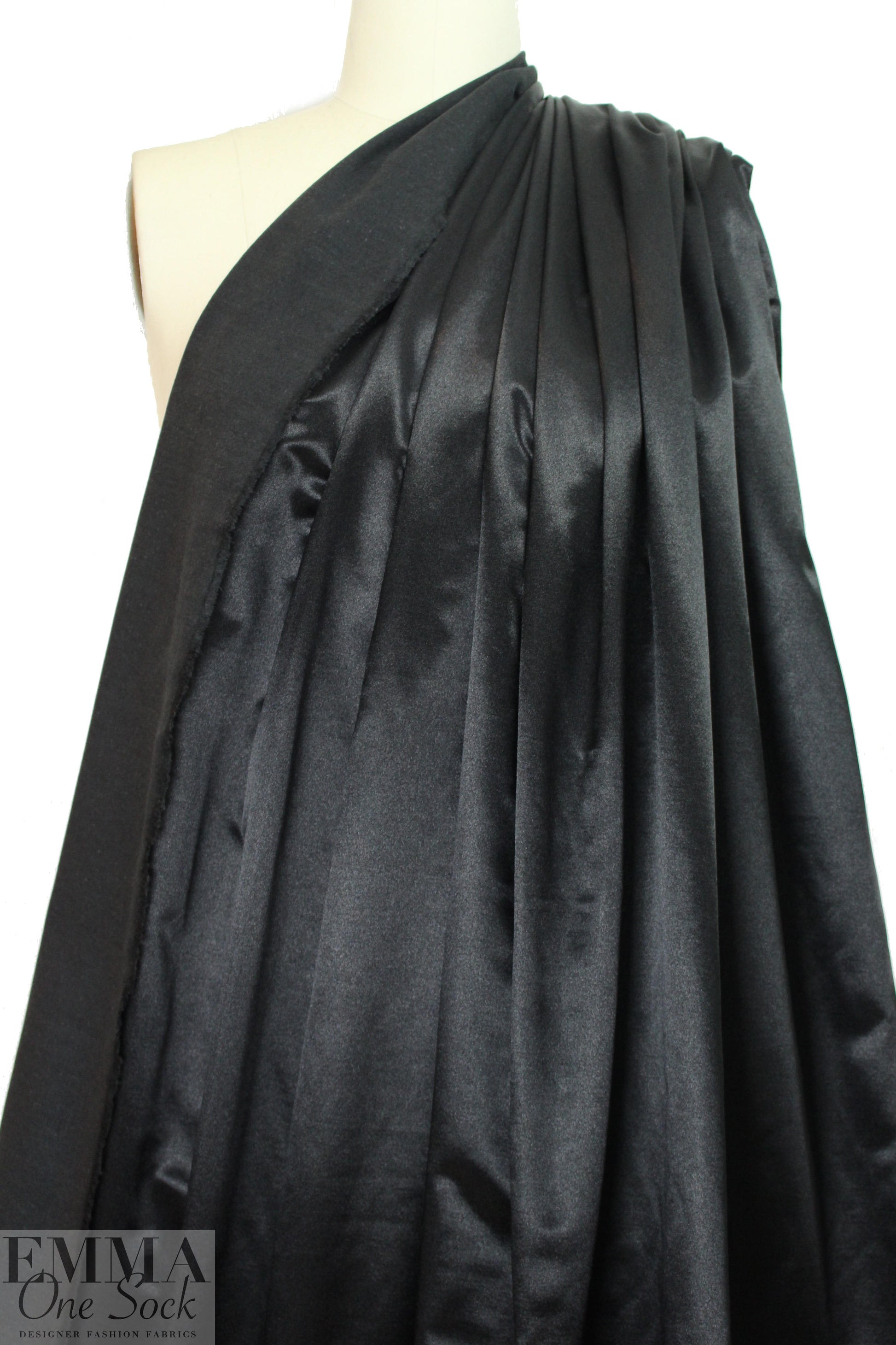 warm back coat lining - black 1 yard